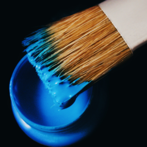zoomed paint brush